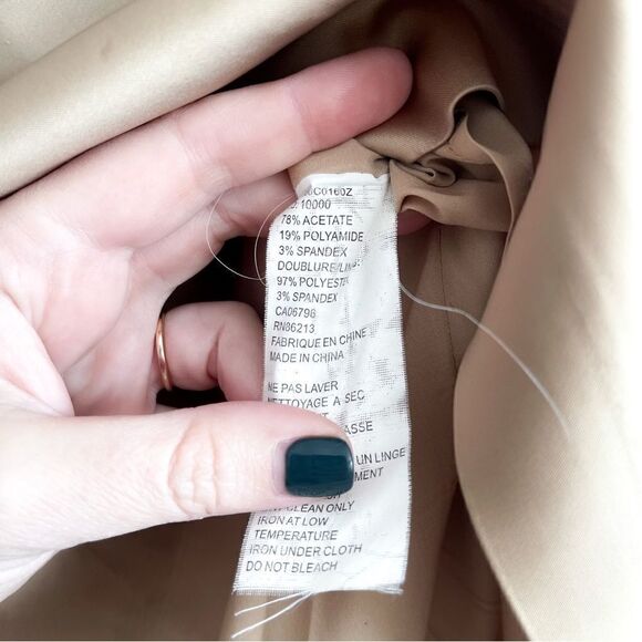 Tristan Gold Satin Party Skirt Crossover Belt Stretchy Lined Back Zip Women's 8 - Picture 5 of 7